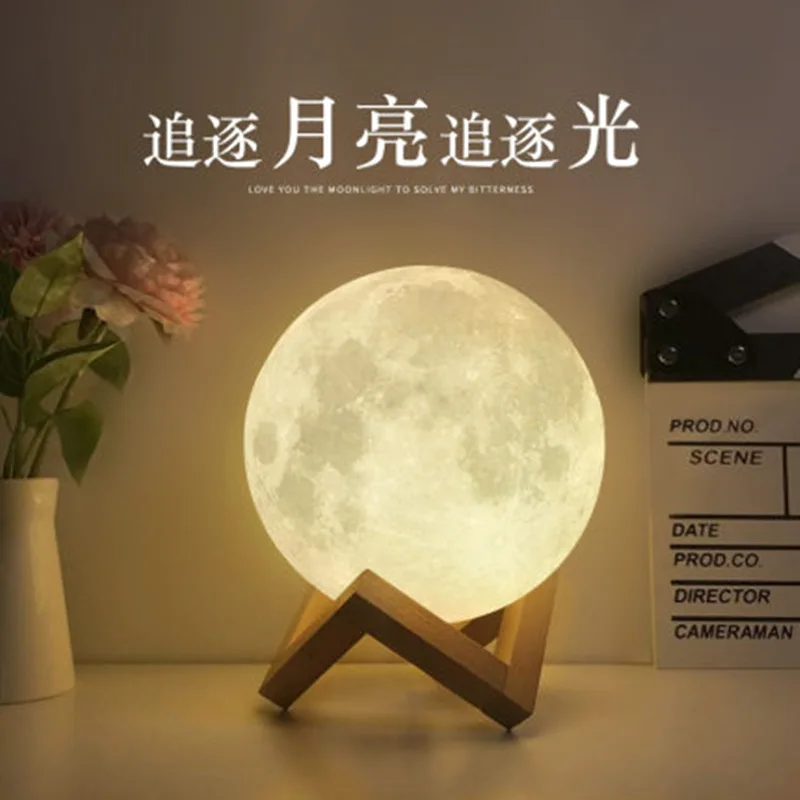 

3D printing moon lamp for decoration indoor globe 3D lighting simulation moon USB port led lamps