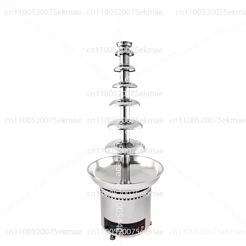 Commercial Electric Mini Chocolate Waterfall Machine 304 Stainless Steel 7-Layer Chocolate Melted Hot Pot
