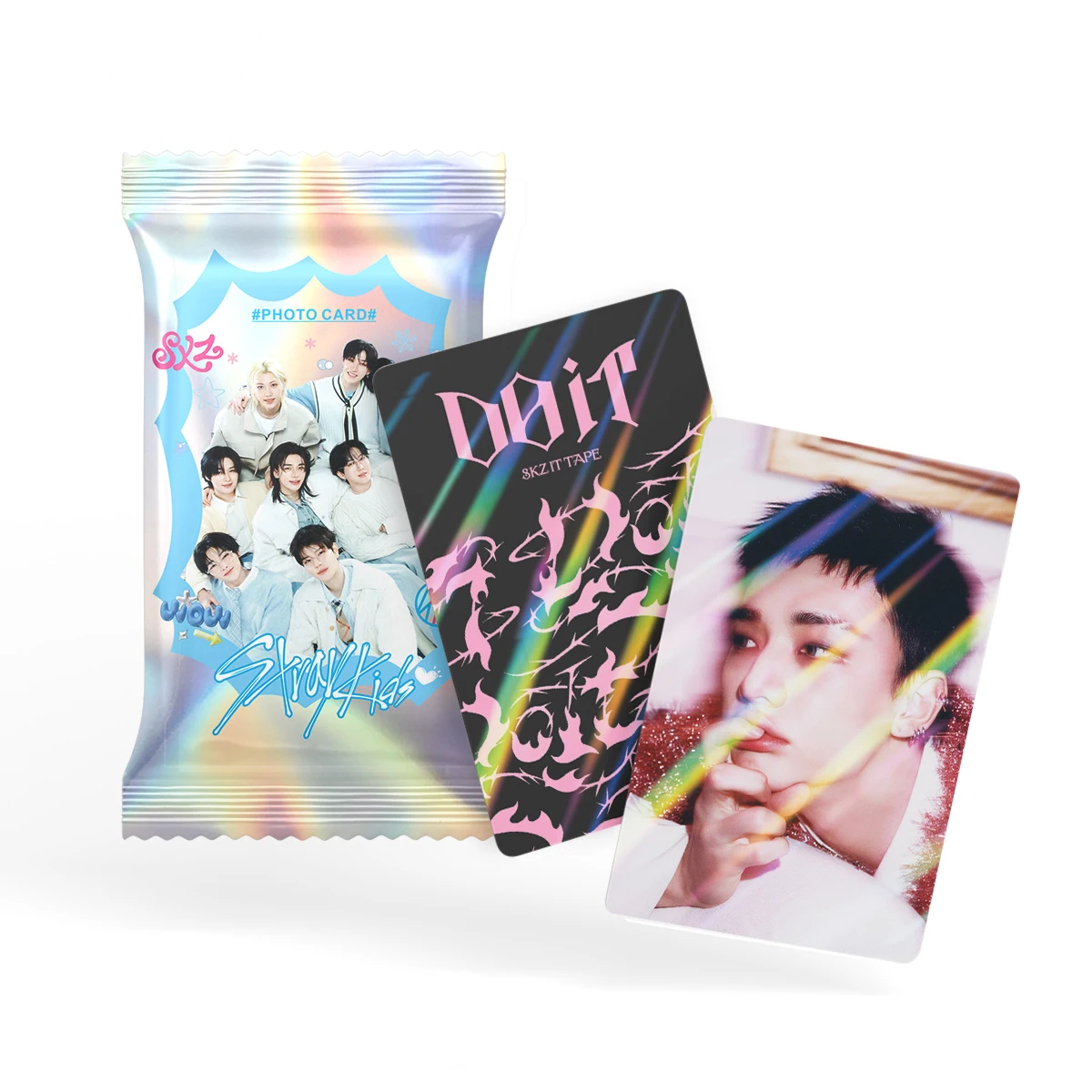 SKZOO 스트레이 키즈 DOIT 앨범 컬렉션 카드 랜덤 카드 블라인드 박스, 스트레이 키즈 팬 컬렉션 기념품 팬 서포트 기념 카드