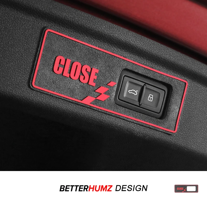 Für Audi A4 B9 A5 2017-2024 Hergestellt aus Alcantara Hinten Stamm Schalter Taste Panel Trim Aufkleber Auto Innen Tuning zubehör
