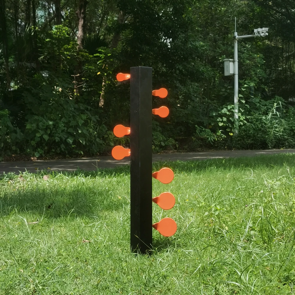 Schritt-für-Schritt 8 Ziel-Schwierigkeitsstufen, allmählich steigender Schwierigkeitsgrad, Duell-Baum, Zielschießen, Kampf-Baum, Metall-Ziel, das schwingen kann L – Detail 3
