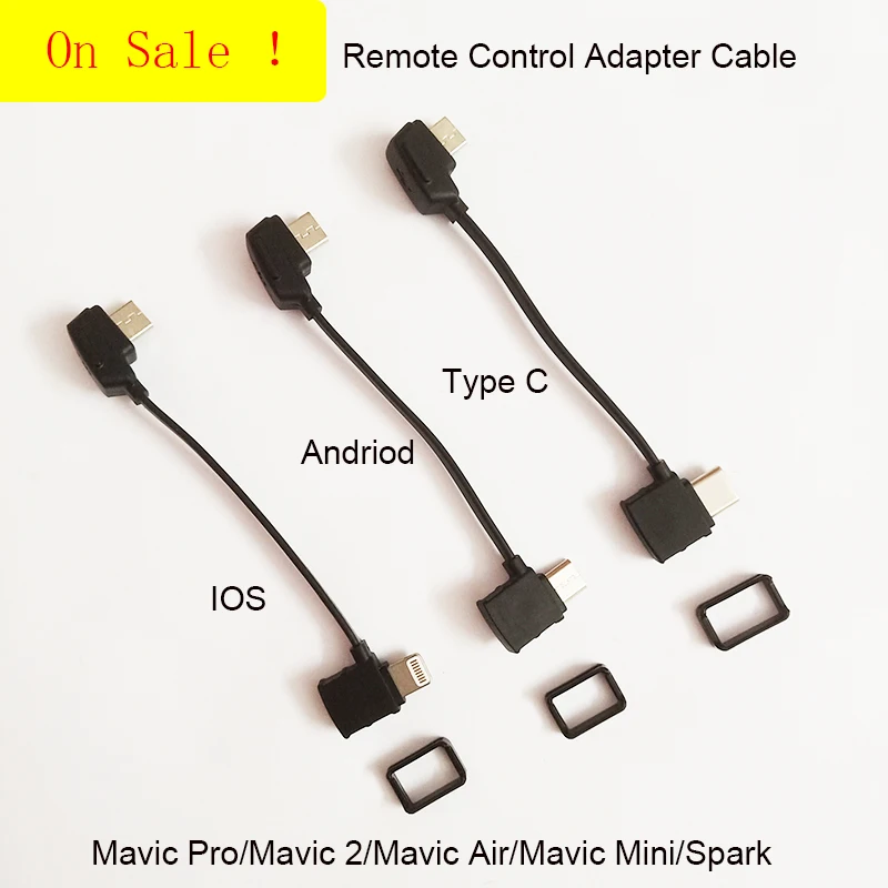 

For DJI Mavic 2Pro Zoom /Mavic Pro/Mavic Mini/ Air Spark Micro USB Fit IOS Type-C Android OTG Data Cable 10cm(Used)