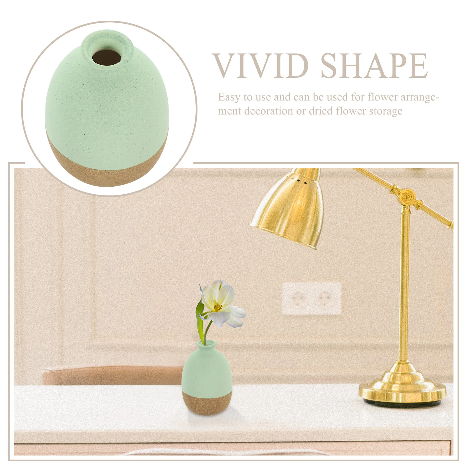 

Ceramic Flower Vase Small Size Nordic Style Decorative Tabletop Vase Floral Arrangement Container Boho Centerpiece