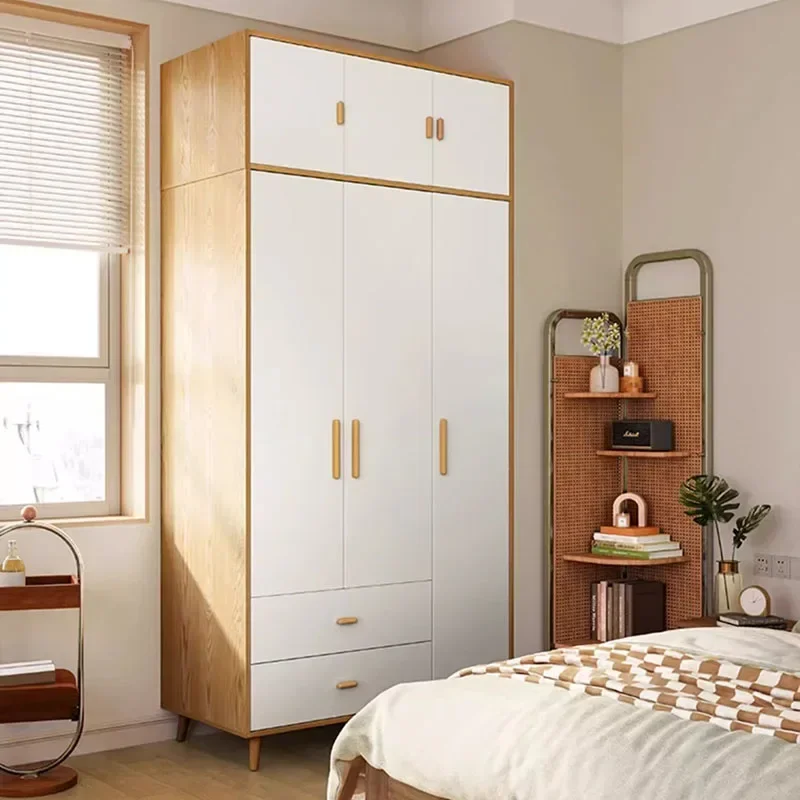 

Nordic White Wood Wardrobe Storage Partition Organizer Bedroom Wardrobe Organizer Rangement Chambre Space Saving Furniture