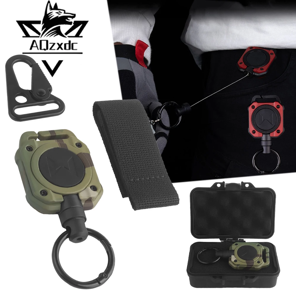 

Tactical Airsoft Retractable Rope Multifunctional Shooting Portable Hunting Airsoft Training Gear for Battle Belt Plate Carrier