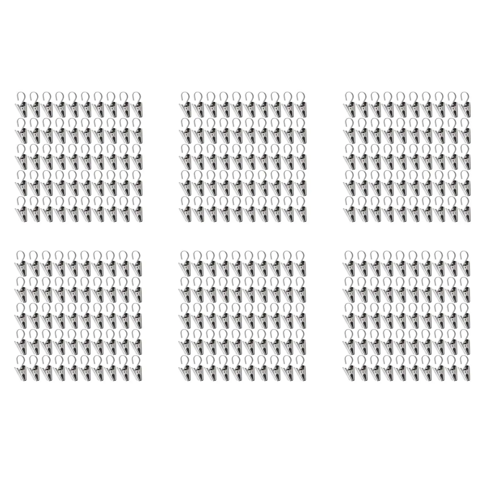 KYCOR-300 PCS Stainless Steel Curtain Clips With Hook For Curtain Photos Home Decoration Outdoor Party Wire Holder