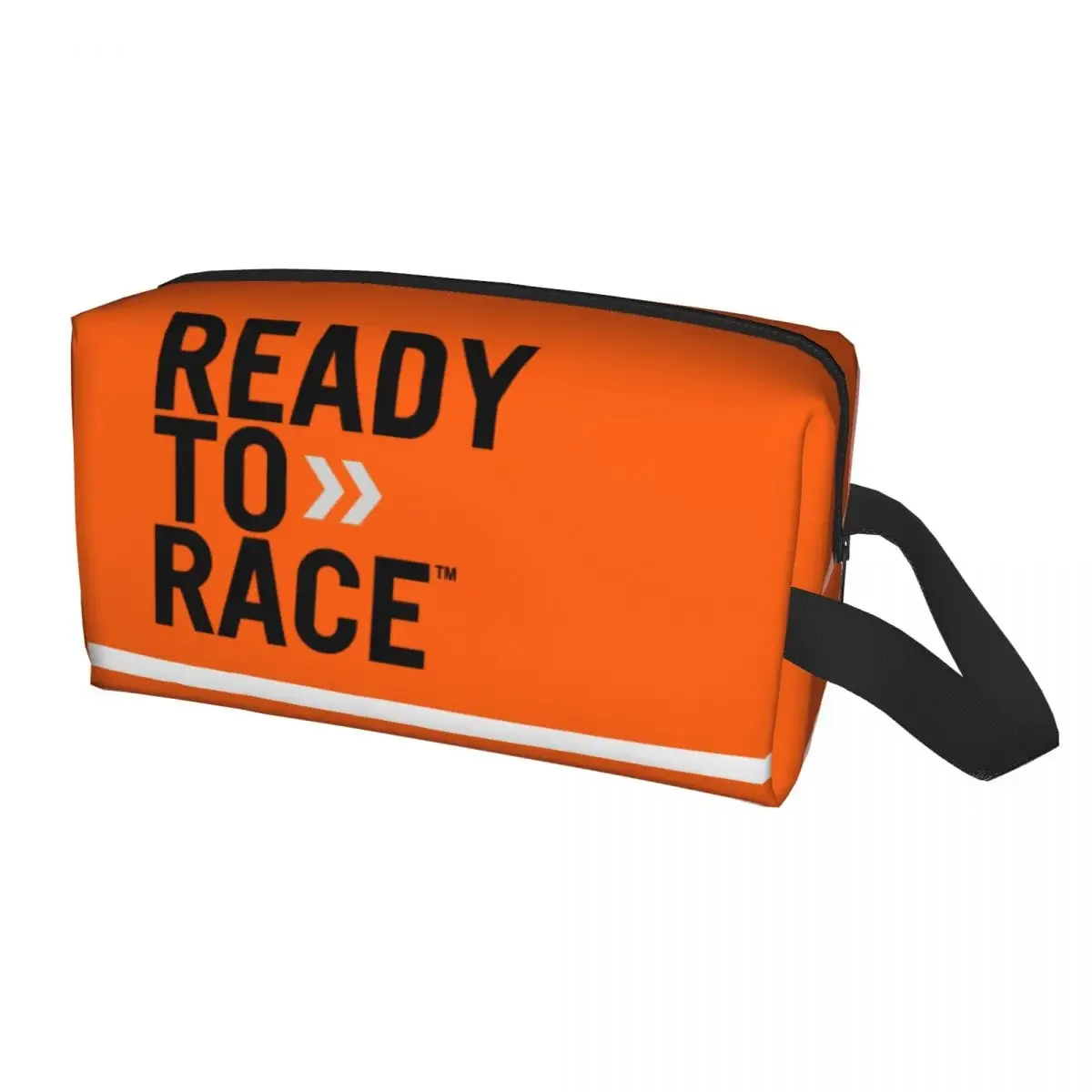 

Ready To Race Logo Travel Cosmetic Bag for Motorcycle Rider Racing Sport Makeup Toiletry Organizer Lady Beauty Storage Dopp Kit