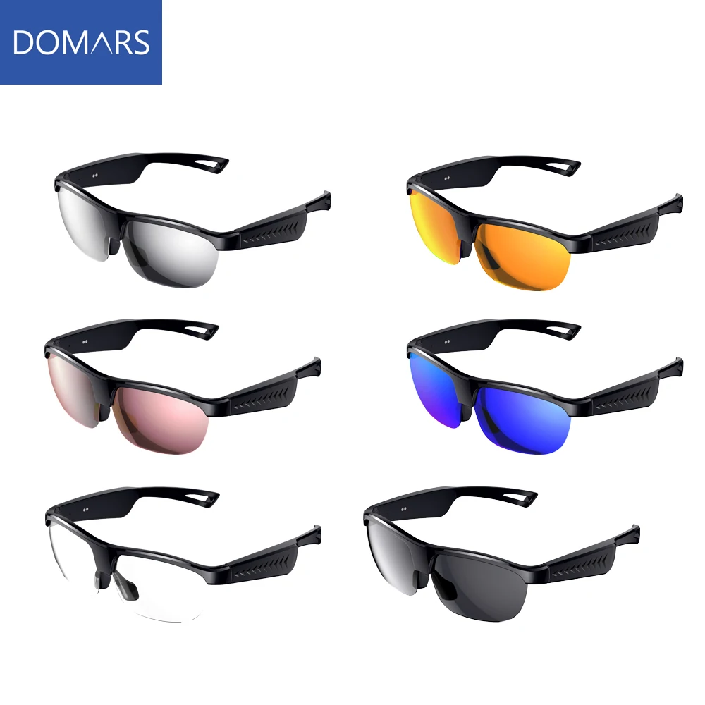 Domars Bluetooth AI Smart Glasses For Men Women Intelligent Noise Reduction Clear Call UV Protection Lens AI translation