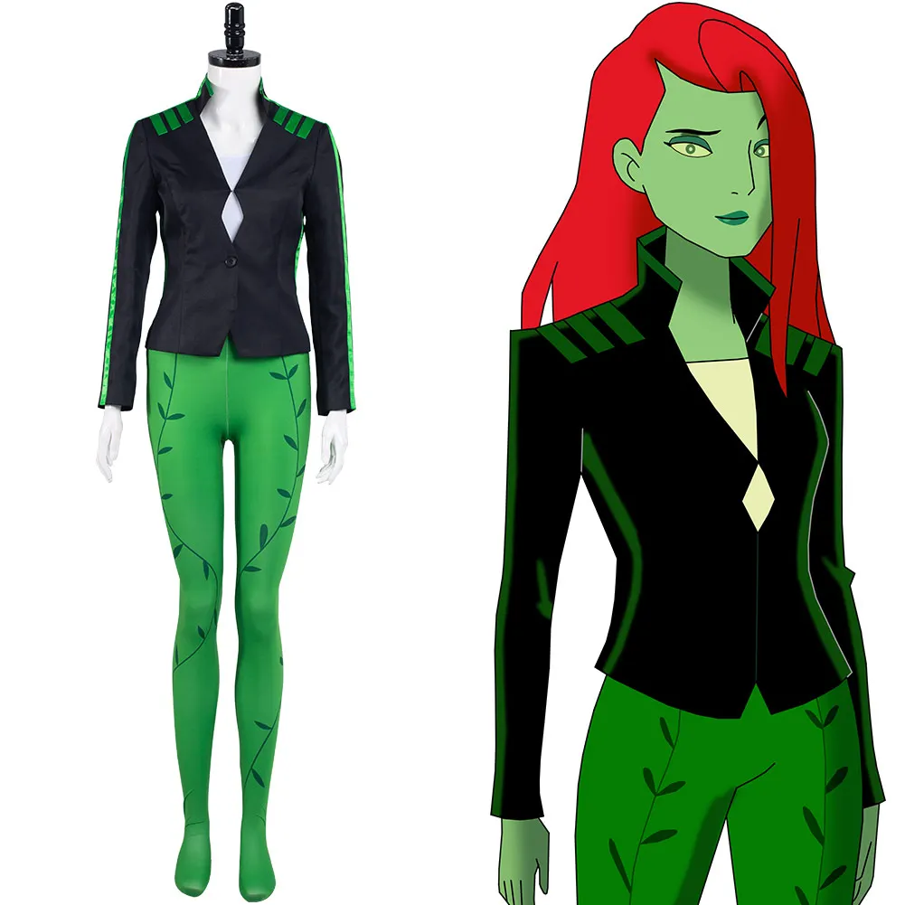 Poison Ivy Cosplay Costume Outfits Halloween Carnival Suit