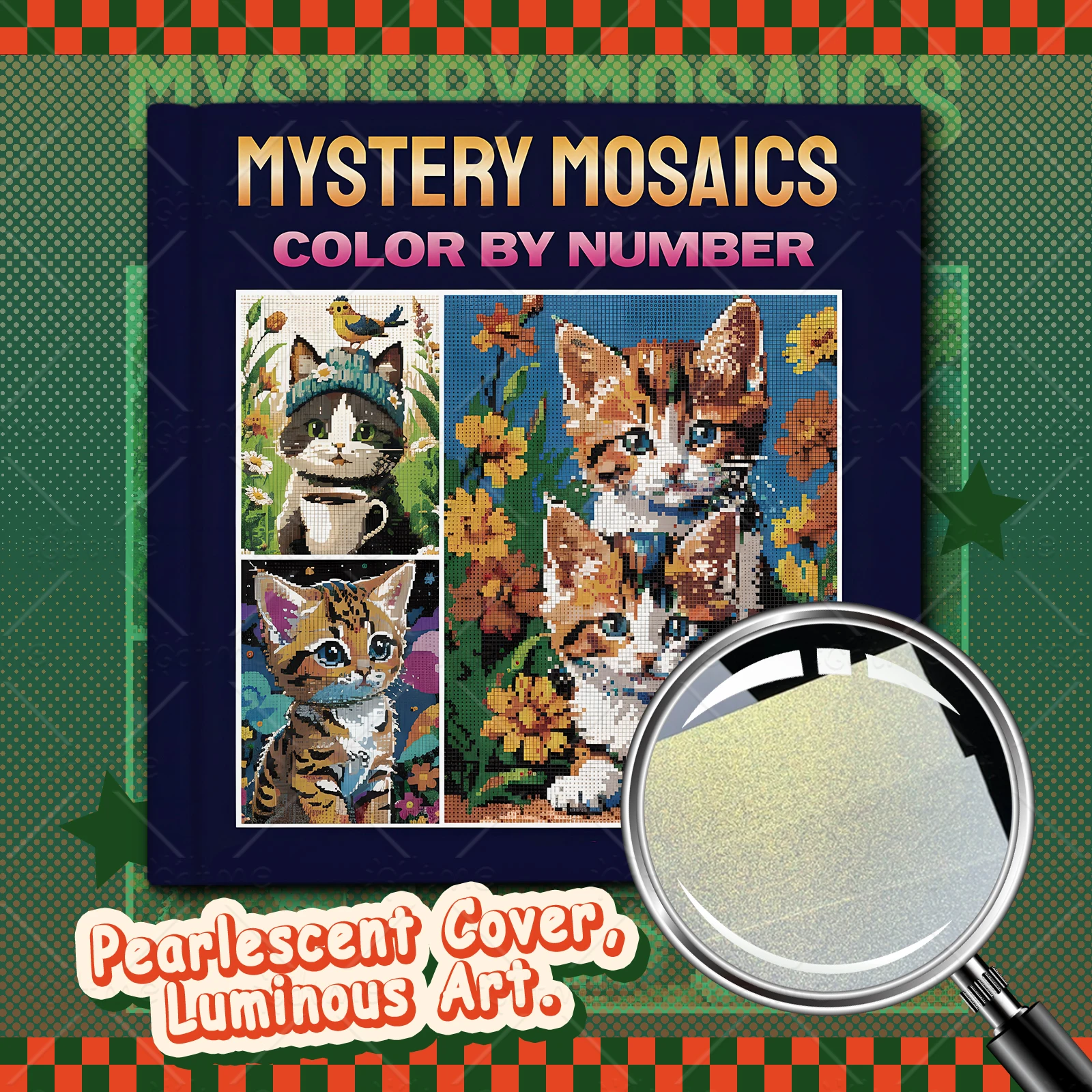 Mystery Mosaics Pixel Animal Coloring Book Relaxation Hand Drawn Book Colorful Graffiti DIY Num Painting Drawing Books
