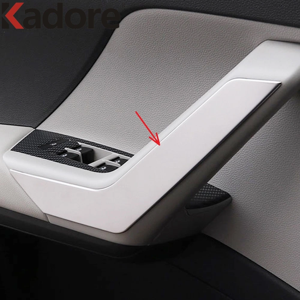 For Volkswagen VW T-cross Tcross 2018 2019 2020 2021 2022 2023 Steel Car Inner Door Handrail Handle Armrest Cover Trim Strips
