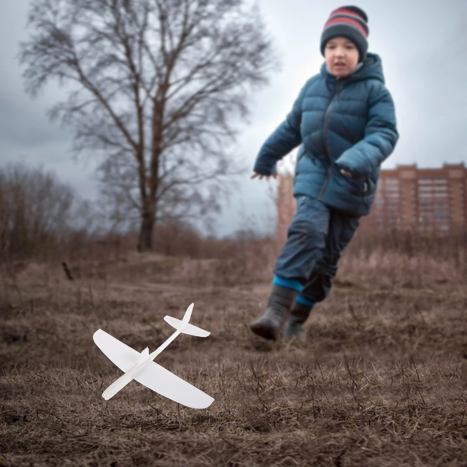 Overschilderbaar schuimvliegtuig Diy onafgewerkt wit vliegtuig Buiten vliegen Gooien Buiten vliegende zweefvliegtuig Schuimvliegtuig