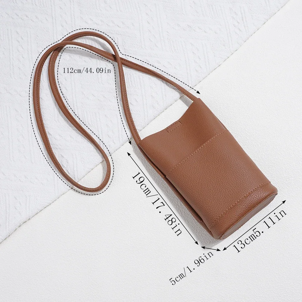 Simple Shoulder Phone Bag Fashionable Soft Pu Leather Wallet Travel Portable Makeup Crossbody Bags High Quality Women Coin Purse