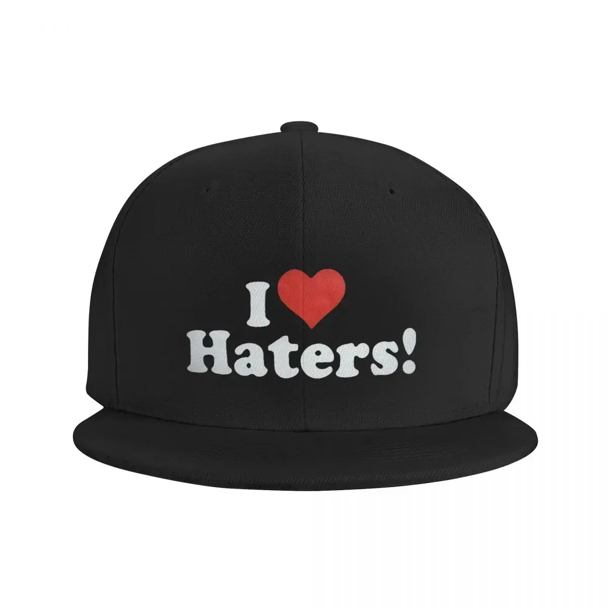 Punk Unisex I Love Haters Baseball Cap Adult Humor Slogan Adjustable Hip Hop Dad Hat for Men Women Sun Protection