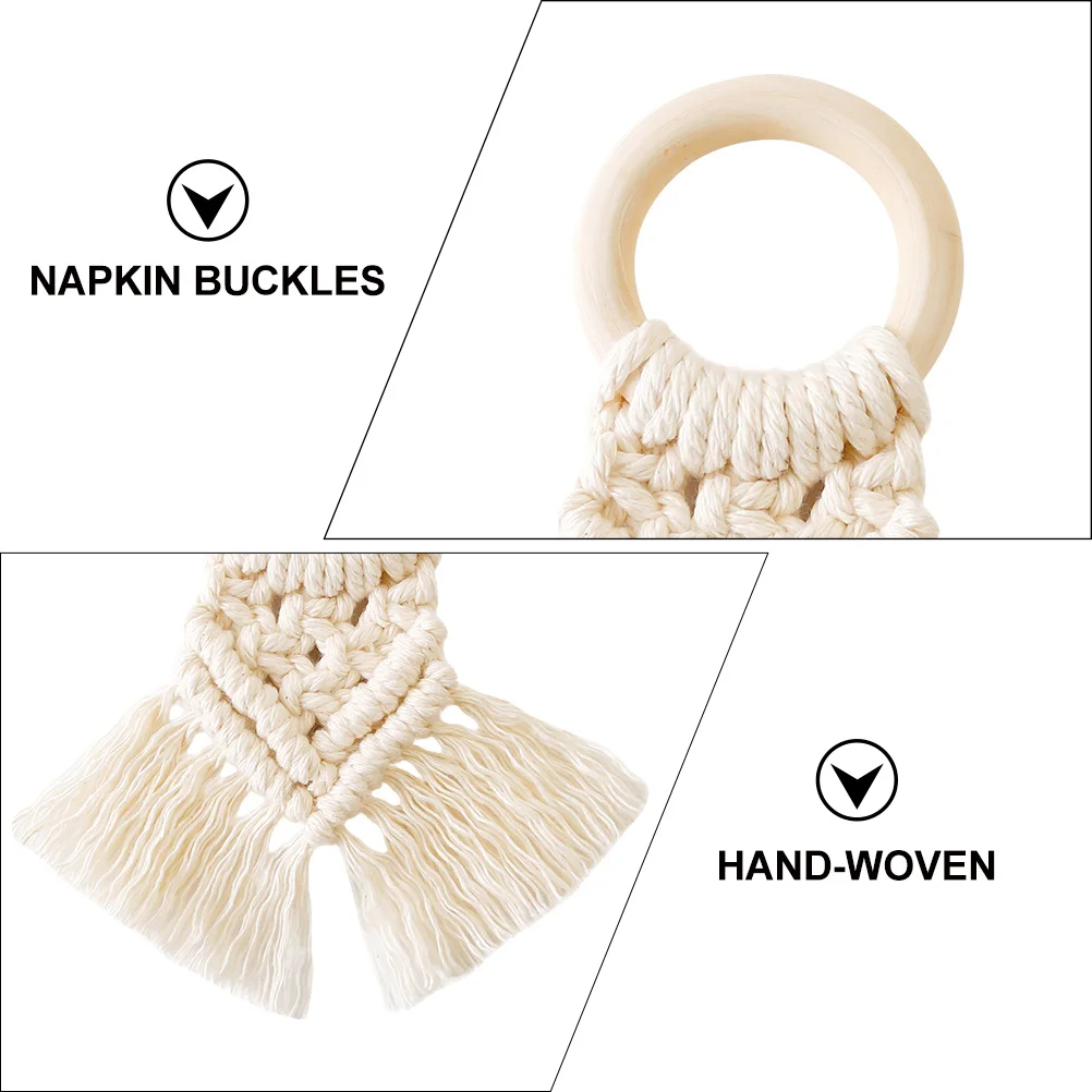 

4pcs Napkin Rings Hand-Woven Design Premium Table Accessory For Party Wedding Home Restaurant Decor Napkin Holder Tableware