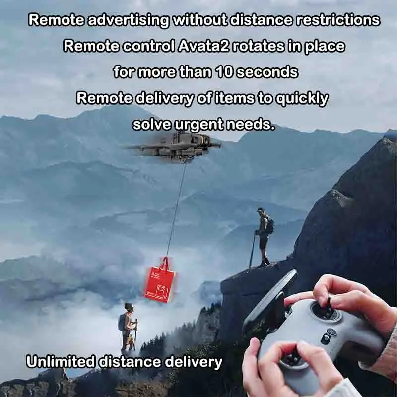 نظام Airdrop لـ DJI Avata 2 الطائرة بدون طيار قاذف الصيد الحياة الإنقاذ إرسال هدية قاذف قطارة جهاز النقل لـ DJI Avata 2