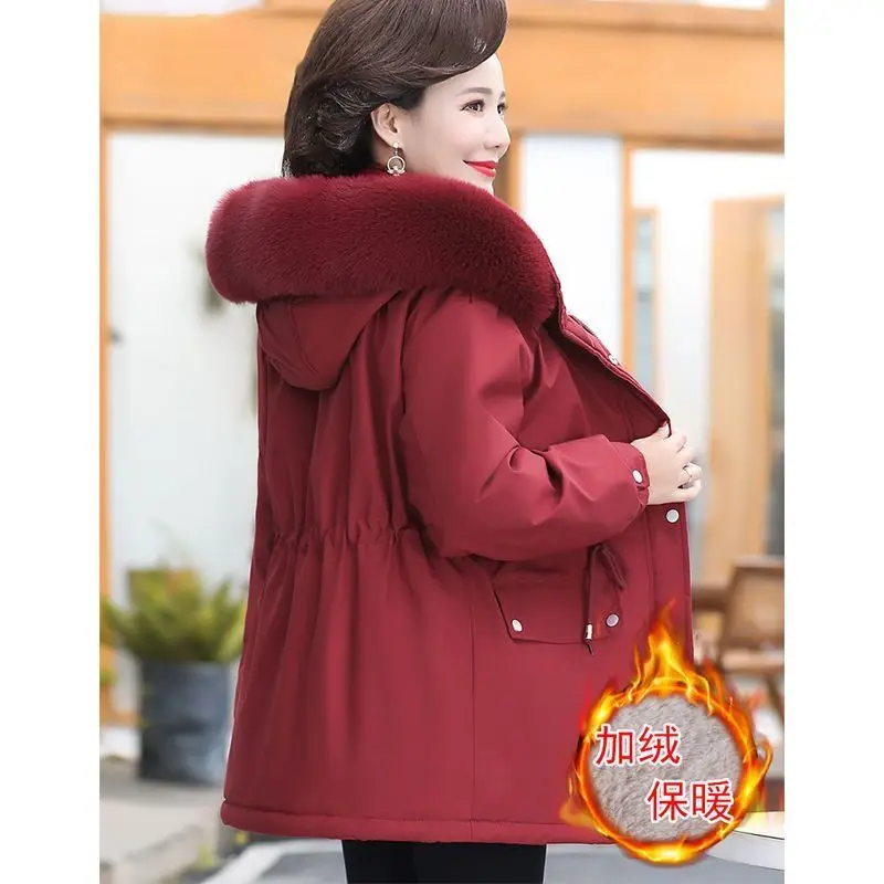 2024 Winter New Comfortable Cotton Coat Women's Solid Loose Padded Jacket Casual  Black Zipper Thickened Warm  P55