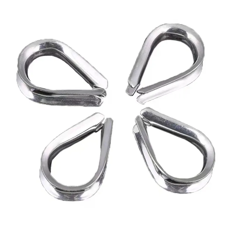 

M1.5 M2 M3 M4 M5-M16 304 Stainless Steel Cable Wire Rope Protective Sleeve Thimbles Rigging Chicken Heart Ring Fixing Workpiece