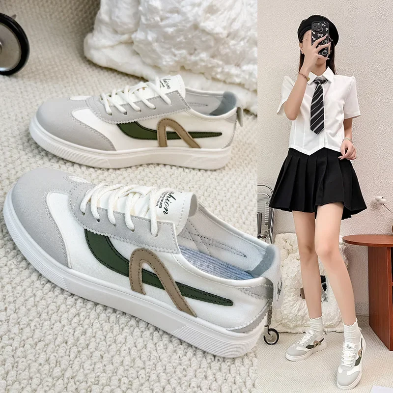 รองเท้ากีฬาลําลอง กีฬาผู้หญิง Le Fu เทรนด์ใหม่ในช่วงฤดูร้อน วิ่งแบบผูกเชือก ดีไซเนอร์ สะดวกสบาย