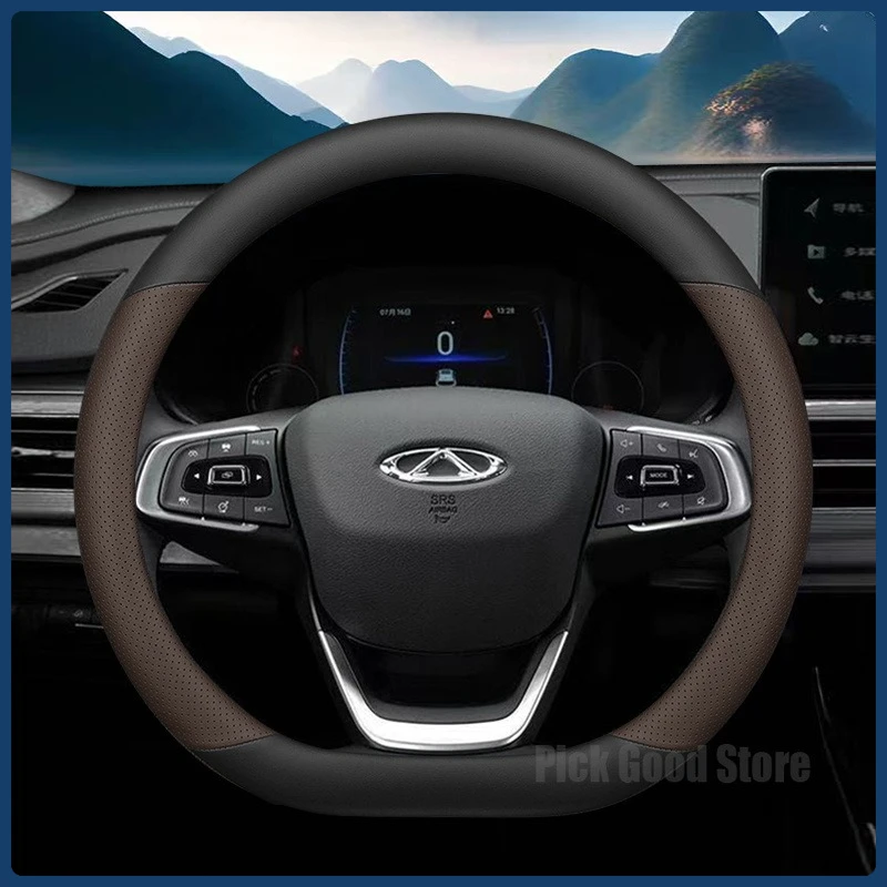 Car Steering Wheel Cover for Chery Arrizo7 7Pro 8Plus Tiggo 3 4 5 7 5X GX Arrizo8 Fulwin 2 EQ7 A5 A3 Auto Interior Accessories