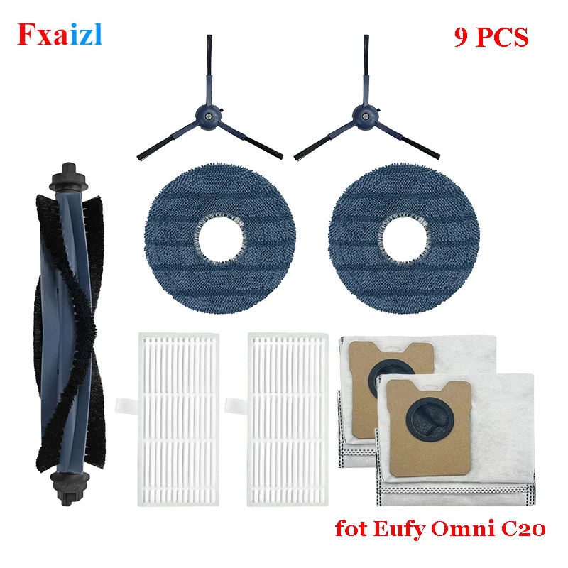 Voor Eufy Omni C20 Robotstofzuiger Onderdeel Hoofdborstel Zijborstel Hepa Filter Mop Doek Stofzak Accessoires Vervanging