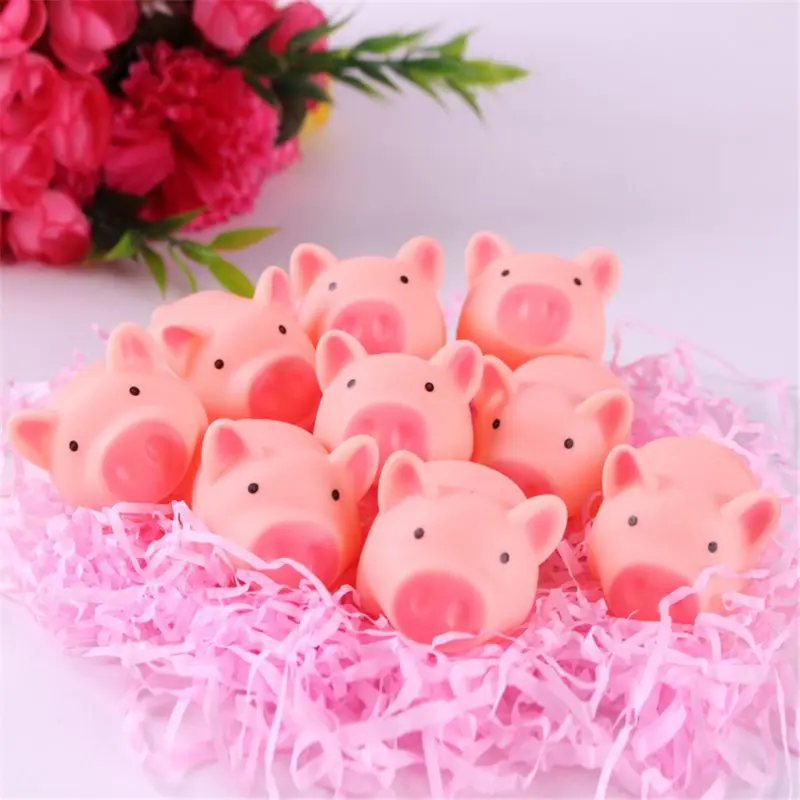 2In Squeeze Piggy Toy Plastic Soft Pink Pig Water Ball Toy Party Favor Pressure Release Toy ADD Adults Funny Gift