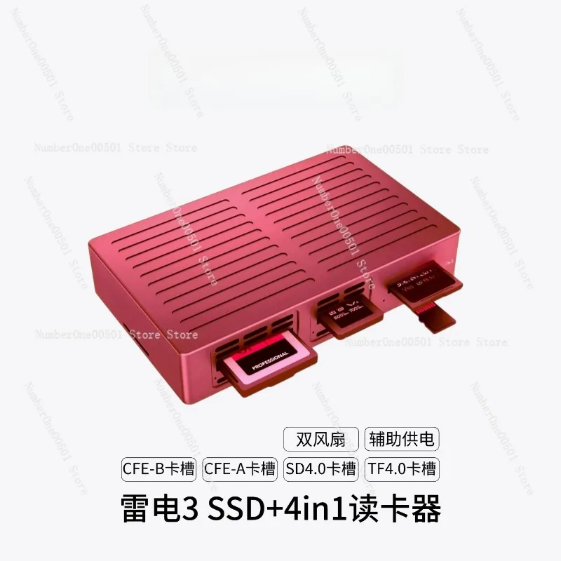 ​​Thunderbolt 3/4/5 Dual-Mode M.2 SSD Enclosure SD4.0 CFE-A/B Card Reader​​