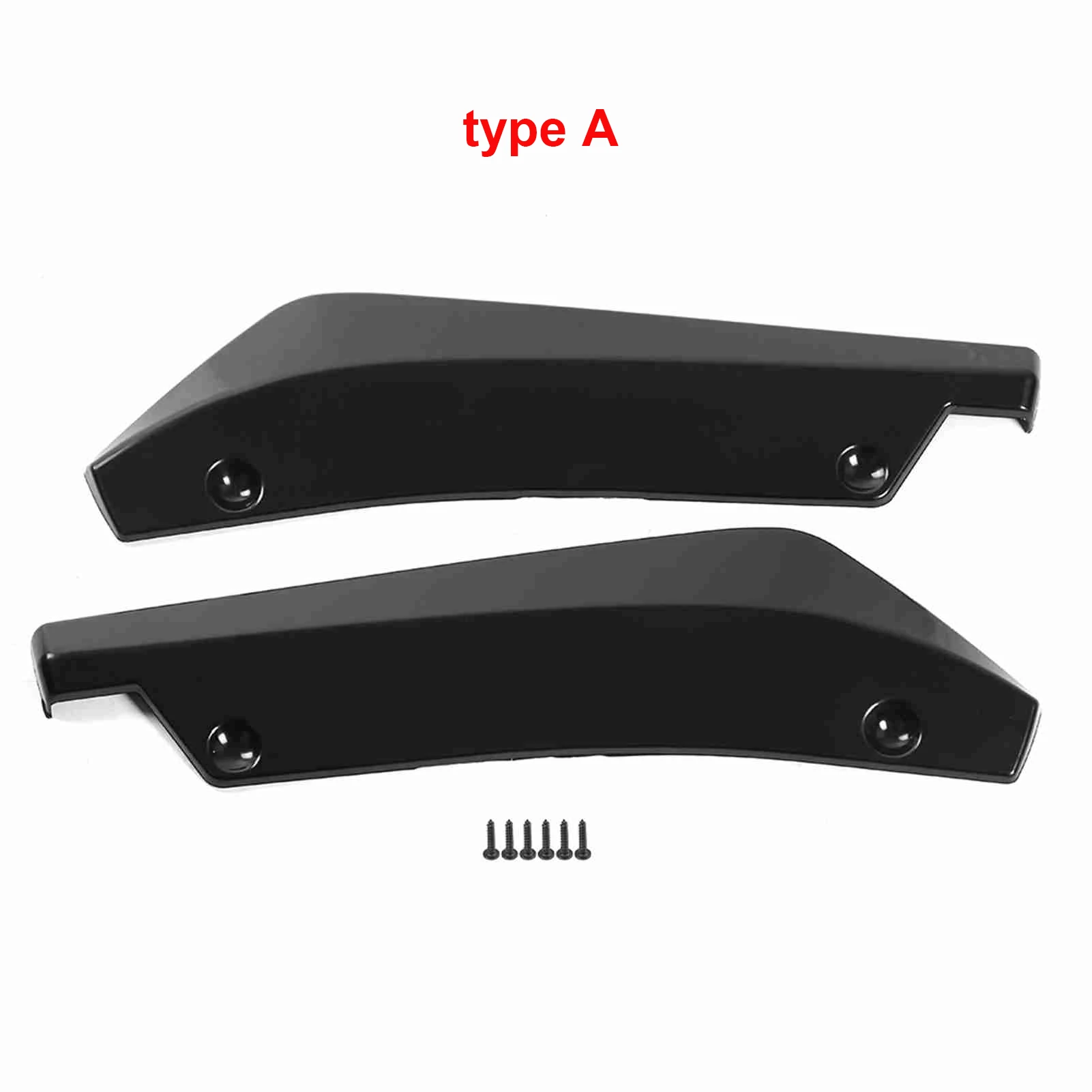1 Pair of Universal Car Modified Rear Bumper Canard Diffuser Spoiler Lip Splitter Fins Bumper Splitter Fins Rear Bumper Diffuser