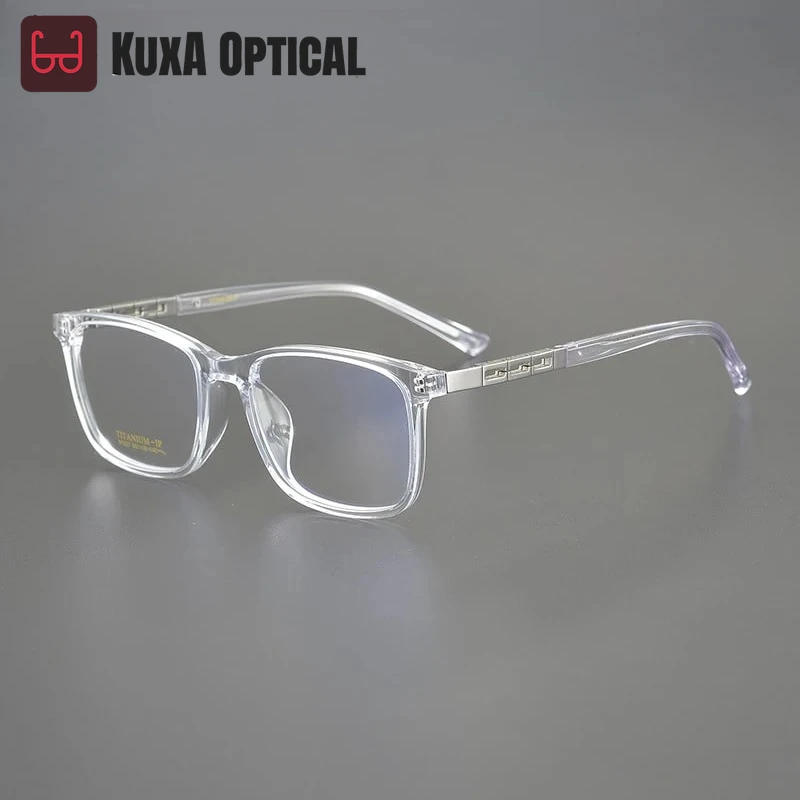 Men Lenses  Recipe Glasses Acetate Glasses Frame Prescription Super Quality Full Rim Eyeglasses Transparent Fashion Gafas Female