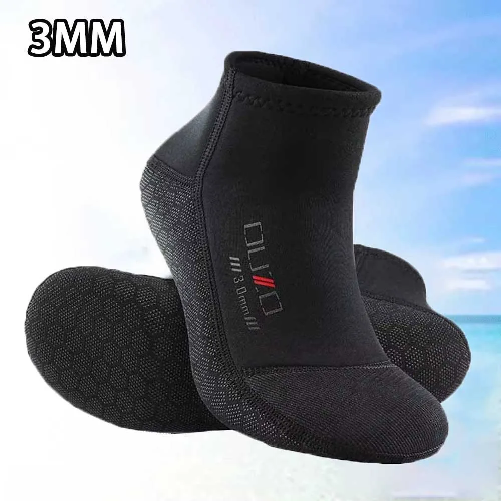 Calcetines de buceo de neopreno de 3 mm, antideslizantes, cálidos para la playa, botas cortas de neopreno, botas de surf, calcetines acuáticos, calcetines cortos de buceo cálidos a prueba de arena