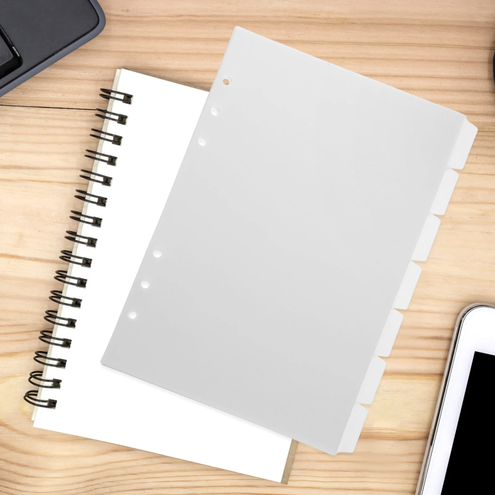 

2 Books Notebook Index Dividers PP 7 Tabs Notebook Index Dividers White Binder Page Markers Office Classification Tabs