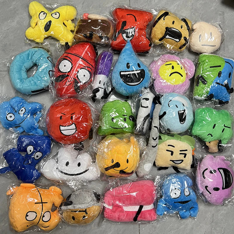 

Битва за острова мечты, плюшевая игрушка BFDI, листовой огненный цветок, капля воды, пузырь, плюшевые фигурки, мягкие куклы, подарки на день рождения для детей