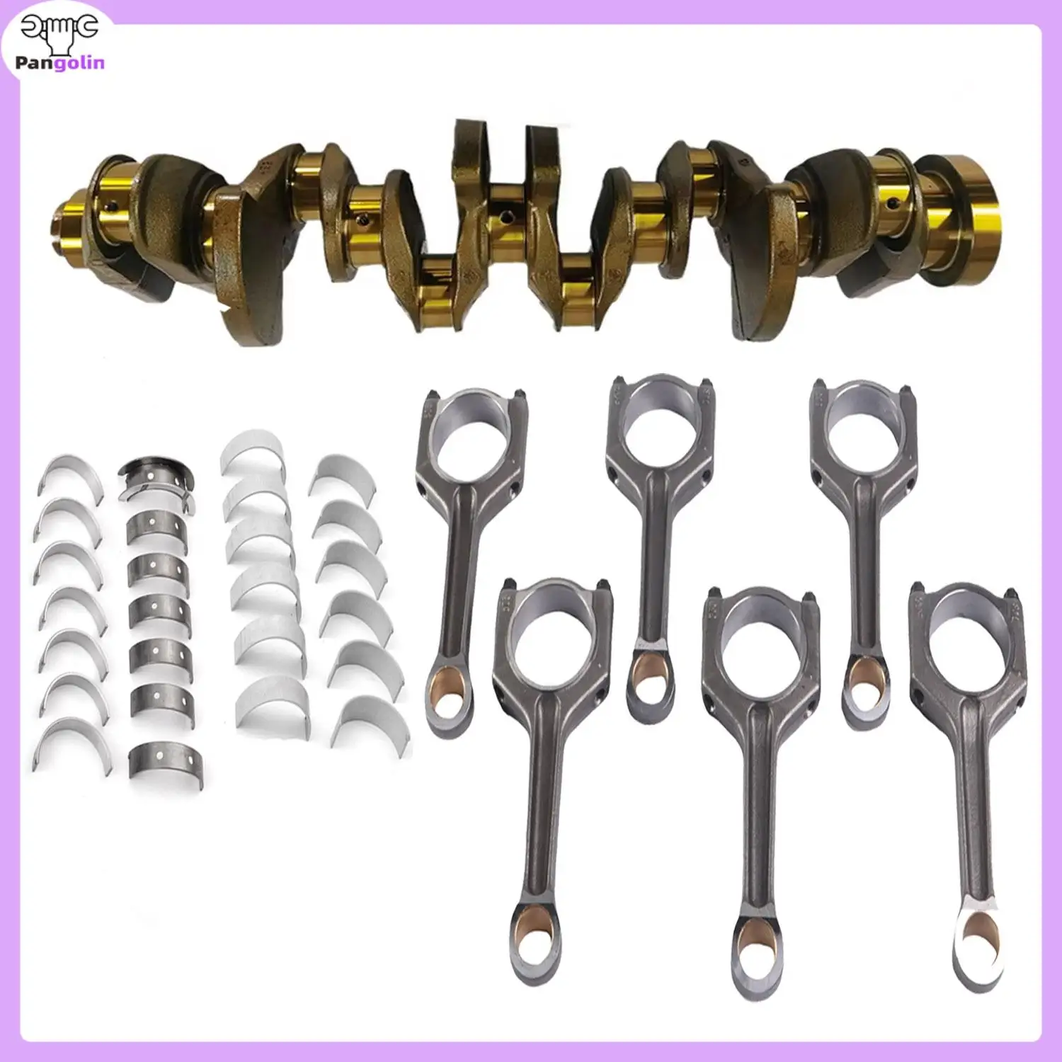 N55 Engine Crankshaft Con Rods & Bearings Pistons Rings Set For BMW X1 X4 X5 X6 135i 535i 640i 335i 435i N55B30 N55B30A 3.0L