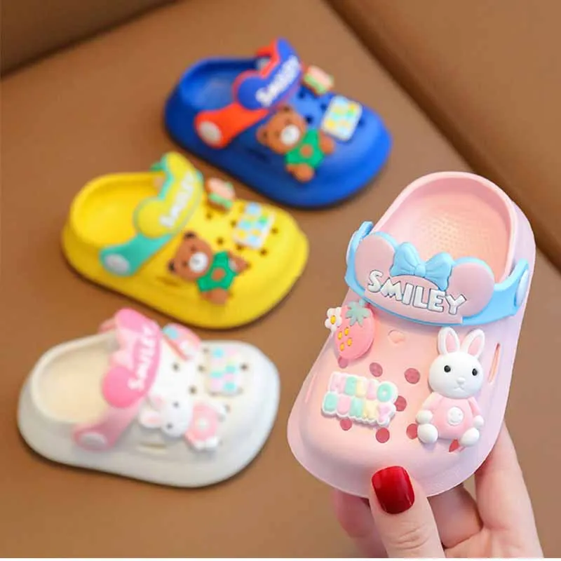 2024 Cartoon Beach Children\'s Sandals Summer Non Slip Soft Soled Indoor Shoes Kids Household Sandals Baby Slippers for Boys and