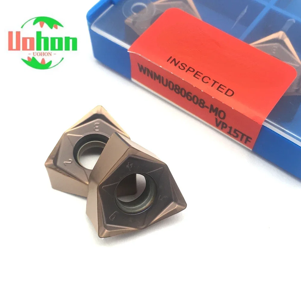 

10 шт. WNMU080608 MO VP15TF внешняя фреза, хорошее качество, фреза из карбида вольфрама, токарный станок, токарный инструмент для металла