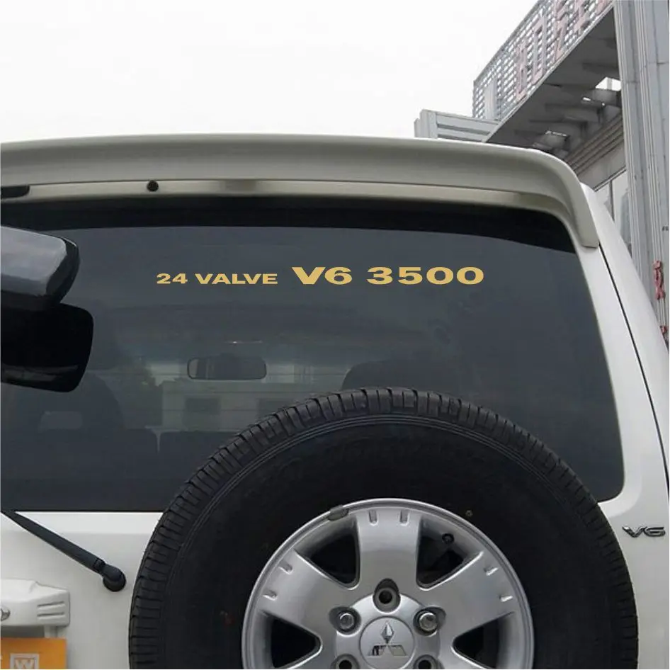 2 Pcs Side Fender Body Sticker 24 Valve V6 3500 DOHC-24 Graphics Vinyl Decal For Mitsubishi Pajero V20 V60 V80 Shogun Montero