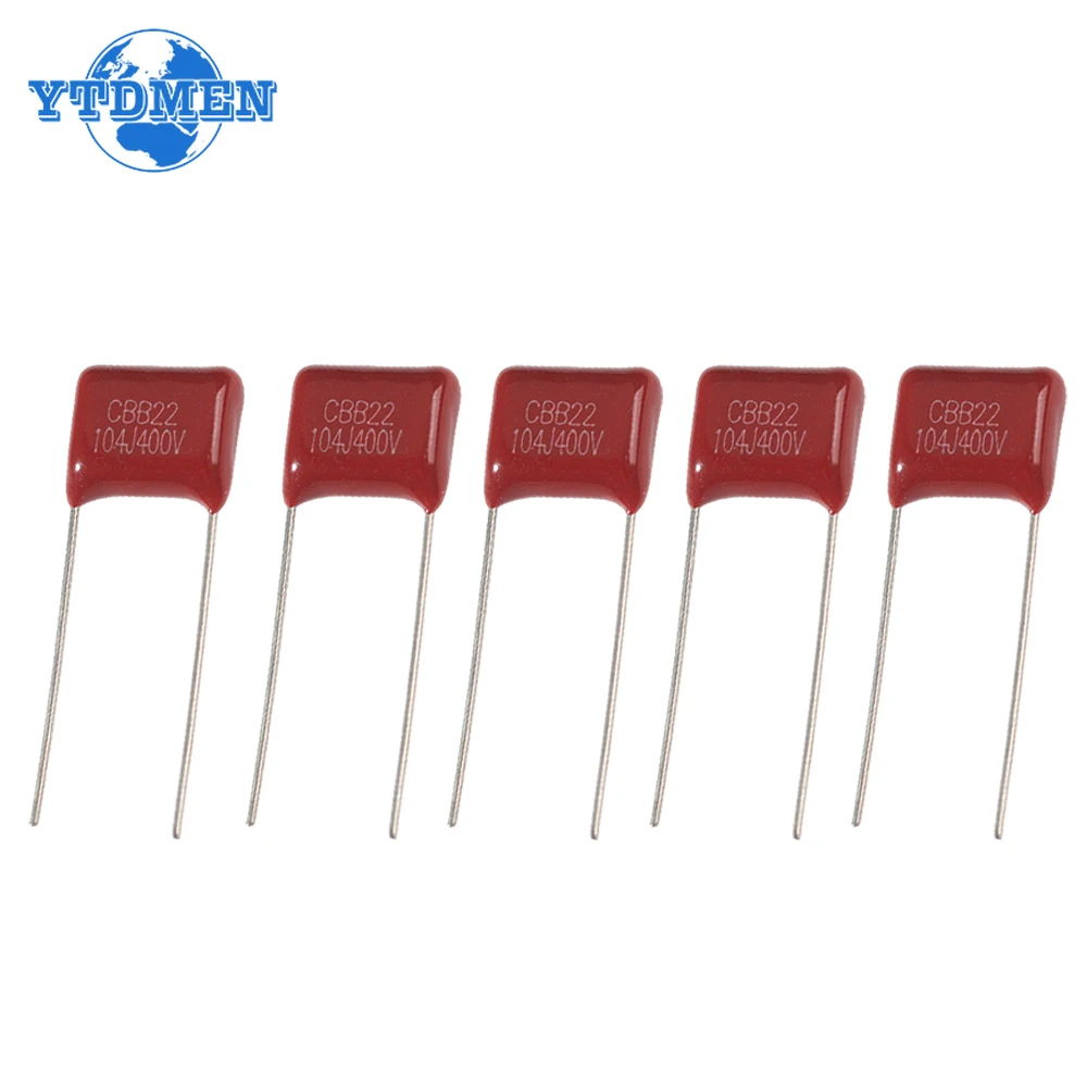 40PCS CBB Capacitors 400V Polypropylene Film Capacitor 104J 334J 474J 104J P10mm P15mm 0.22uF 0.1uF 0.33uF 0.47uf