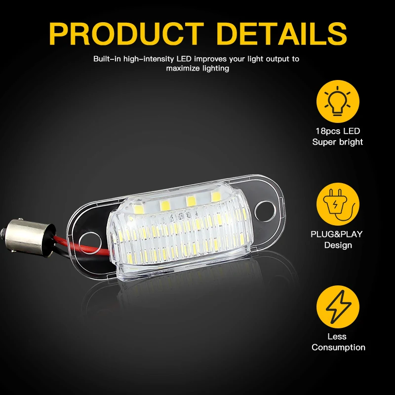 2Pcs Led License Pl… - image