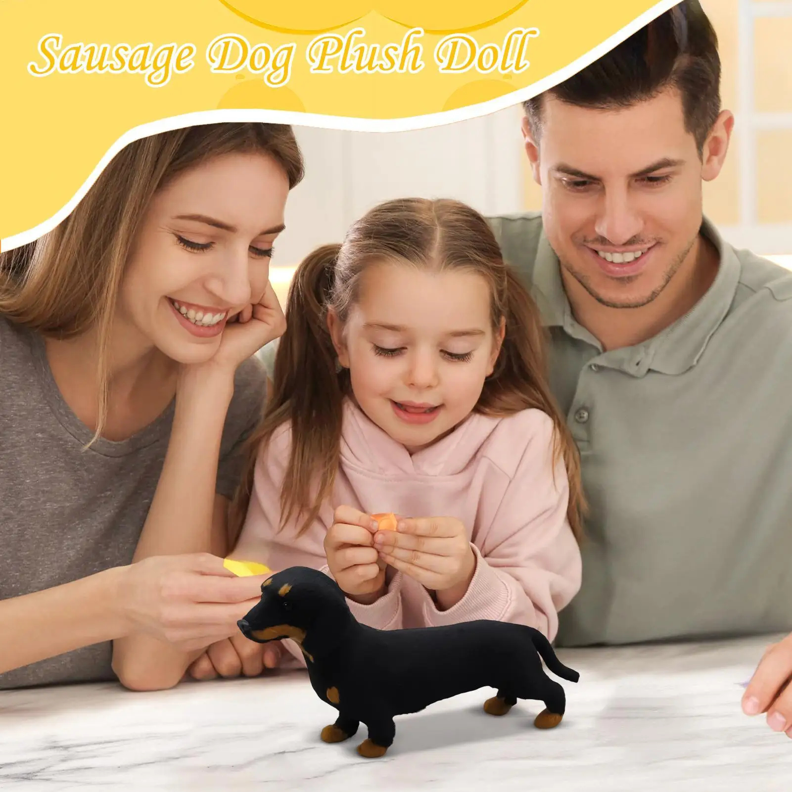 لعبة Dachshund القطيفة طويلة الجسم الكلب محشوة الحيوان لطيف واقعية الكلب بلوشي لينة السجق الكلب اللعب هدية لعيد الميلاد عيد الميلاد