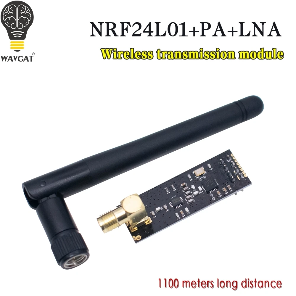 1 szt. Specjalne promocje Bezprzewodowe moduły NRF24L01+PA+LNA o zasięgu 1100 metrów (z anteną)