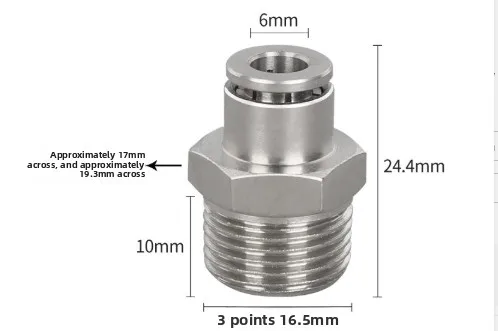 20pcs Straight Lock Nut Pneumatic Fitting Nickel Plated Brass Air Tube Connector 6-1/8-2/10-3/12-4 16mm