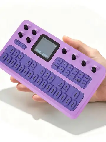 M-VAVE FM-1（SK15） Mini FM1 Synthesizer – 27 Keys, 3-Channel MIDI, 12h Battery, TFT Display, Black/Grey/Purple/Orange/Navy/Green