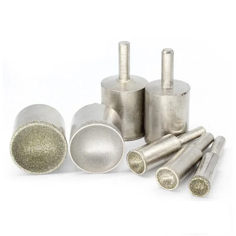 1Pcs 3mm-25mm Diamond Spherical Concave Head Grinding Bit Jade Round Beads Polishing For Rotary Tool
