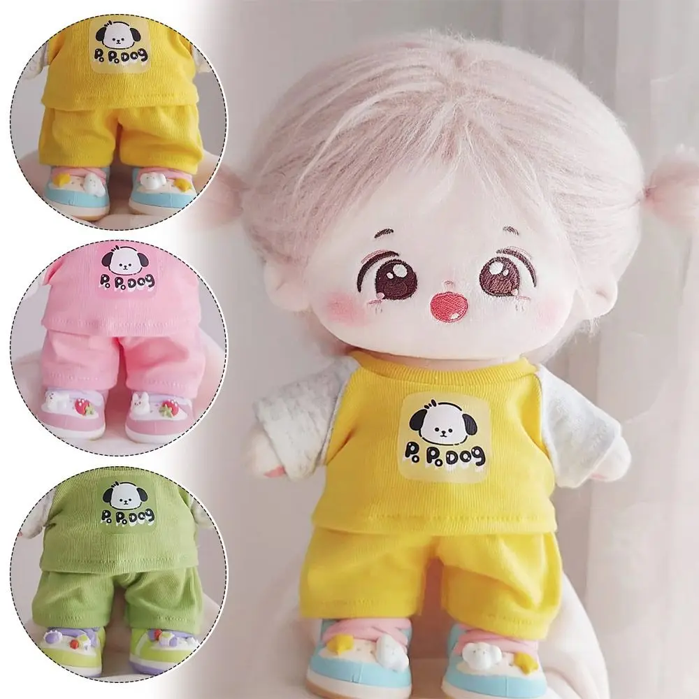 20cm Cotton Doll 20cm Cotton Doll Clothes Multiple Styles Dolls Accessories T-shirt Shorts Changing Hand-made Gift Doll Dress Up