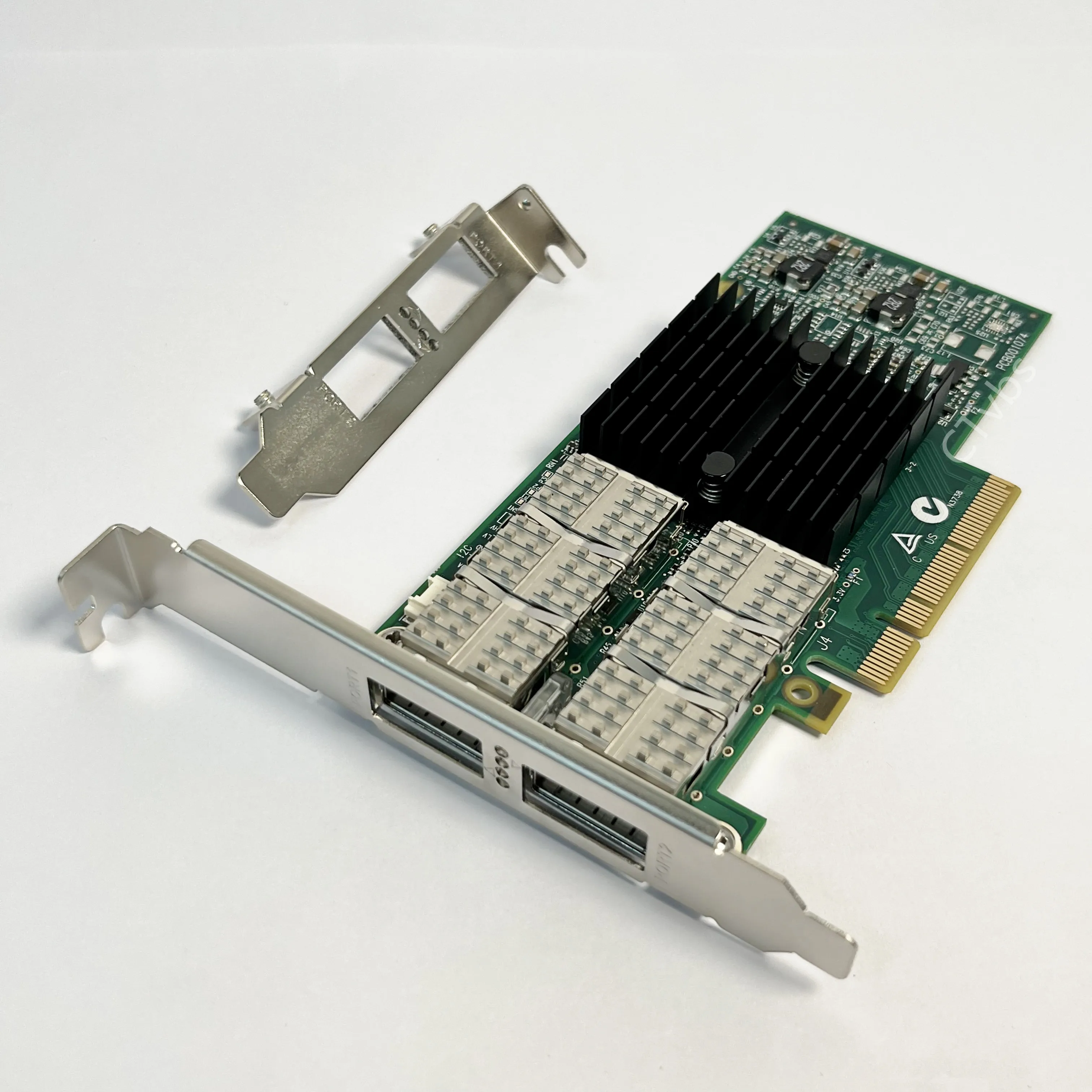 MCX354A-FCBT Mellanox CX354A ConnectX-3 VPI 40/56GbE Dual-Port QSFP Ethernet Adapter Optical Transceiver MPO Cable Fiber Patch