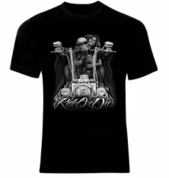 Motorrad Biker Rocker Skull Ride Or Die T-Shirt. Summer Cotton Short Sleeve O-Neck Mens T Shirt New S-3XL