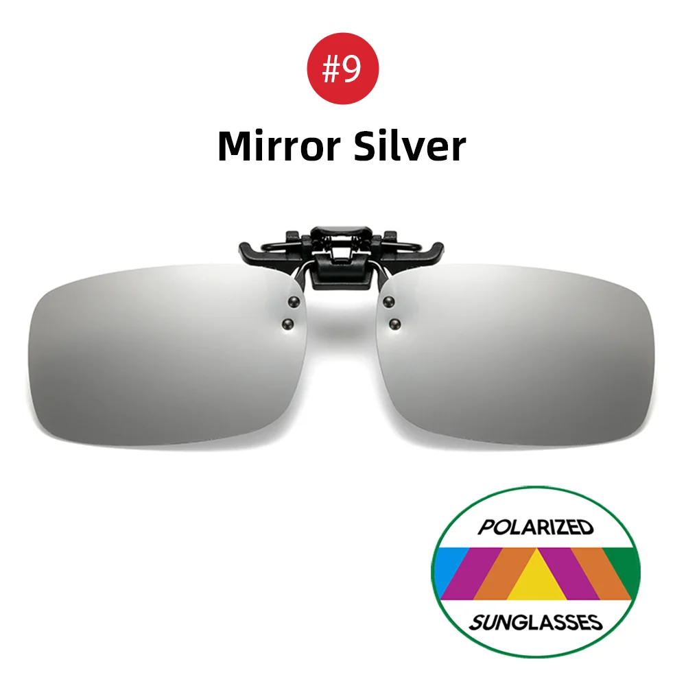 VIVIBEE Klassische Flip Up Clip auf Sonnenbrille Angeln Männer Quadratische Polarisierte Linse Nachtsicht Fahren UV400 Frauen Gläser – Detail 17