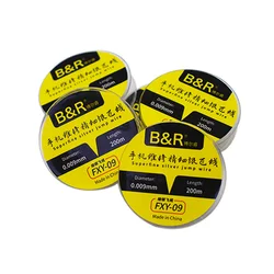 B&R FXY-09 Superfine Sliver Jump Wire 0.009mm 200m Phone CPU Fingerprint Motherboard Touch Repair Flying Line