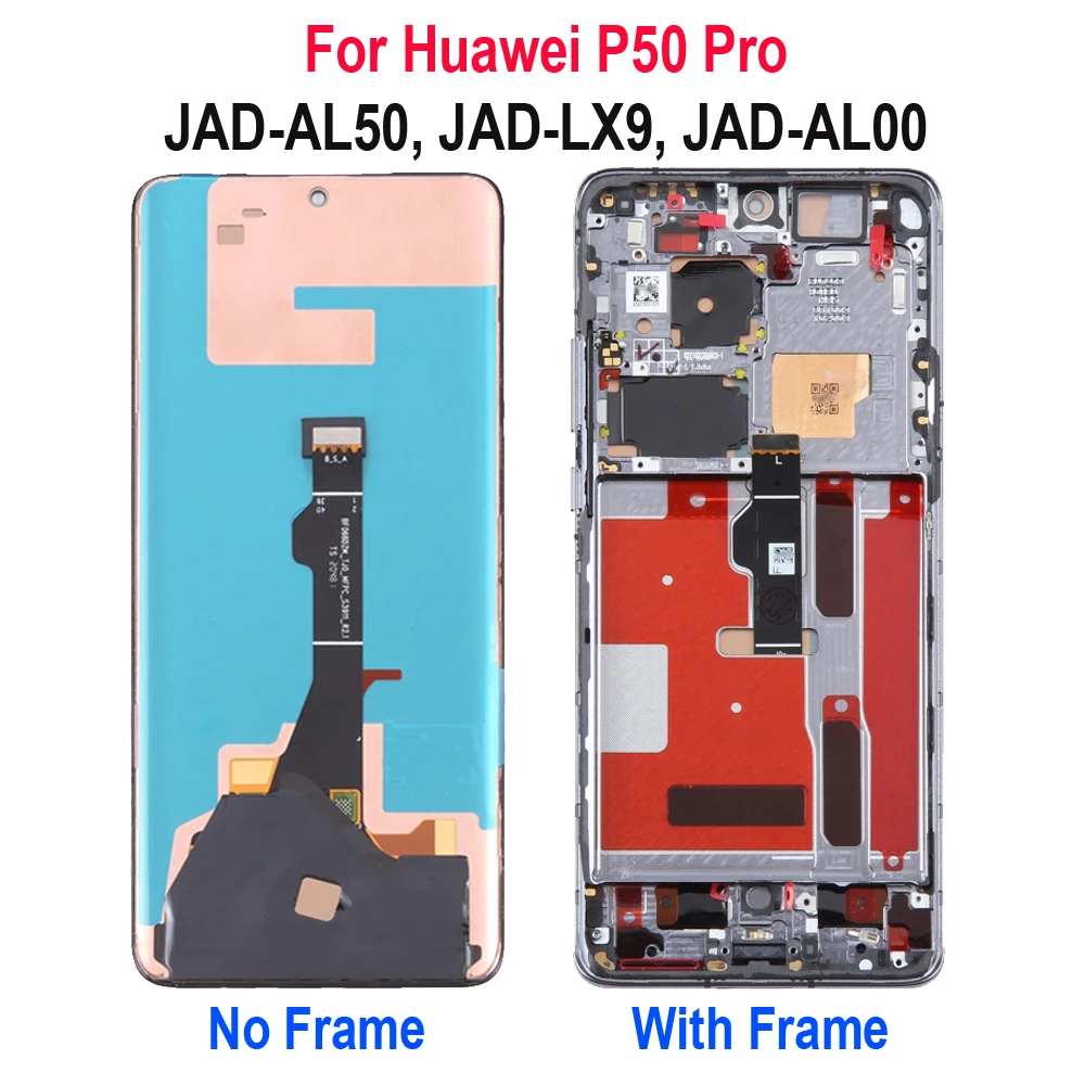 For Huawei P50 Pro JAD-AL50 JAD-LX9 LCD Display Touch Screen Digitizer Assembly ABR-AL00 ABR-LX9