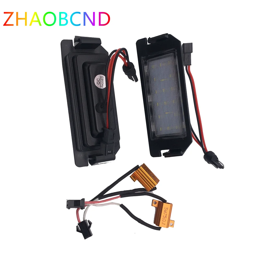 2pcs Car License Number Plate Lights For Kia Soul Rio 3 Picanto Hyundai I10 I20 Ioniq Veloster Genesis Coupe Tiburon